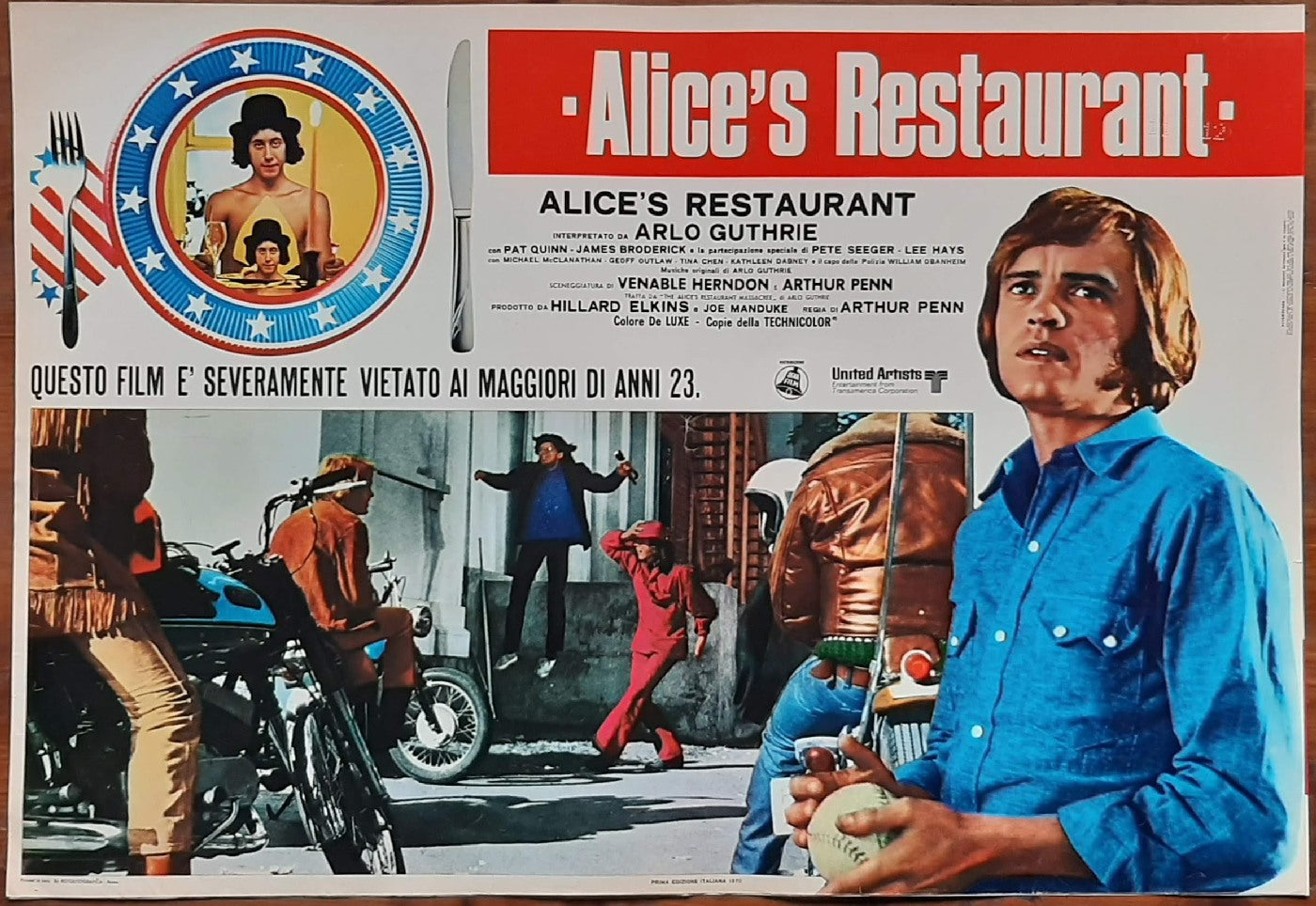 Alice's Restaurant (1969) di Arthur Penn con Arlo Guthrie, Patricia Quinn, James Broderick e-collecta
