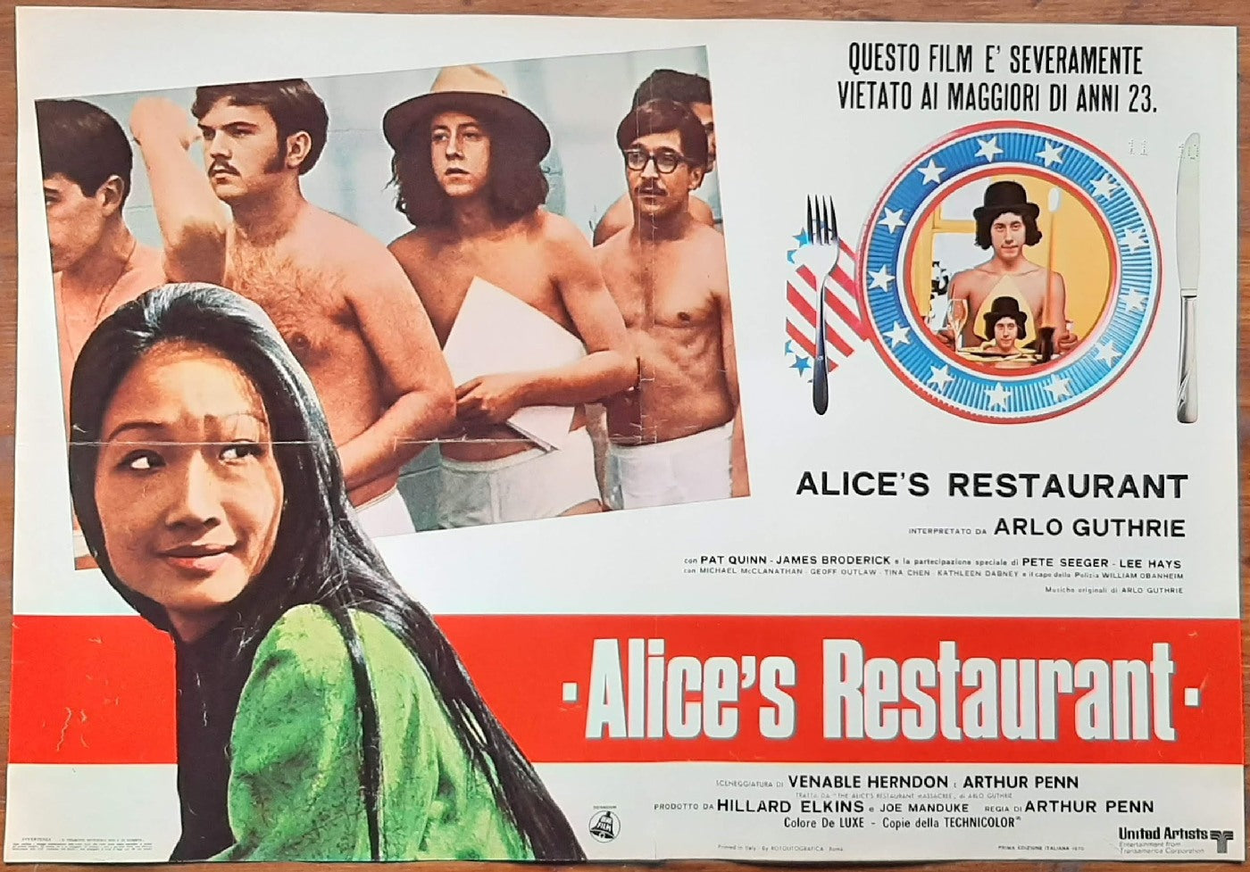 Alice's Restaurant (1969) di Arthur Penn con Arlo Guthrie, Patricia Quinn, James Broderick e-collecta
