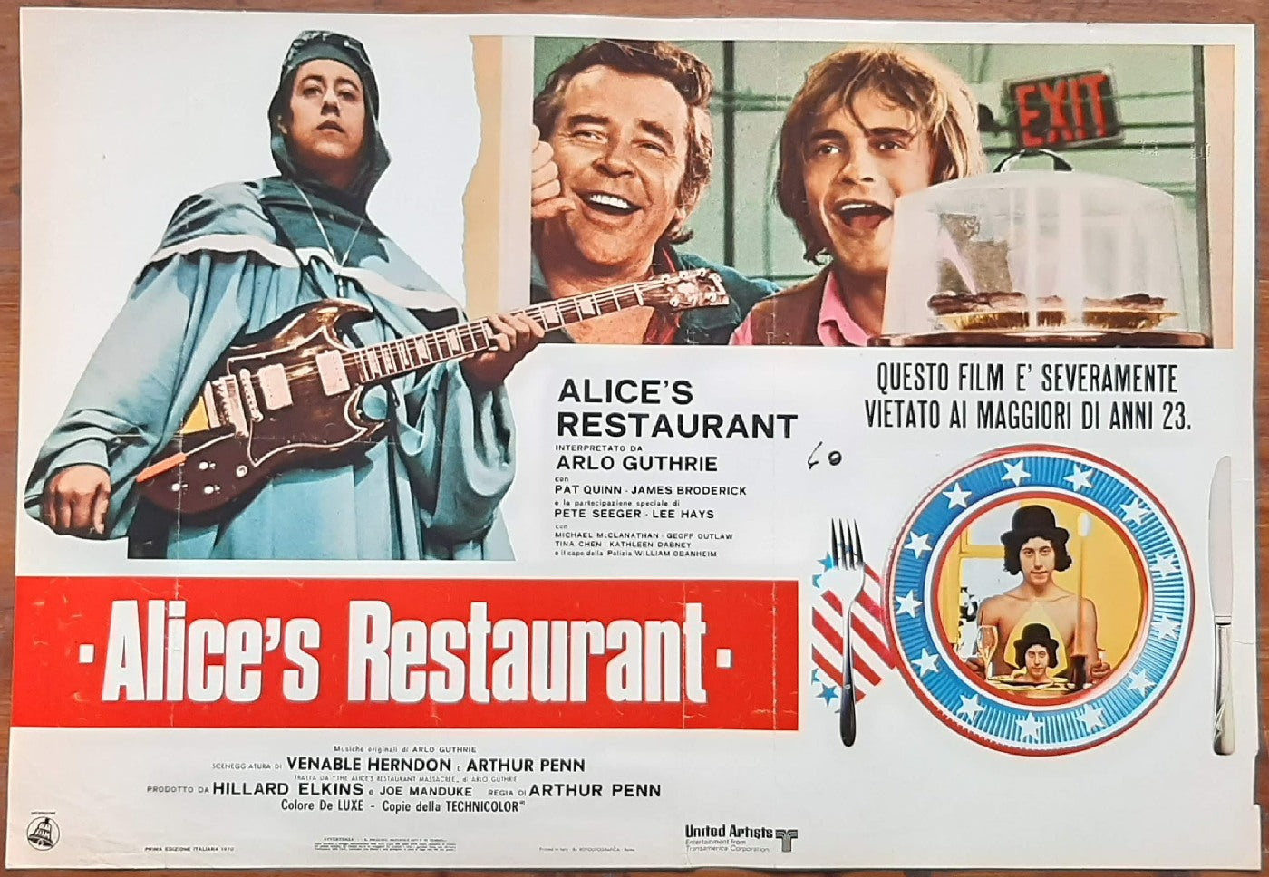 Alice's Restaurant (1969) di Arthur Penn con Arlo Guthrie, Patricia Quinn, James Broderick e-collecta