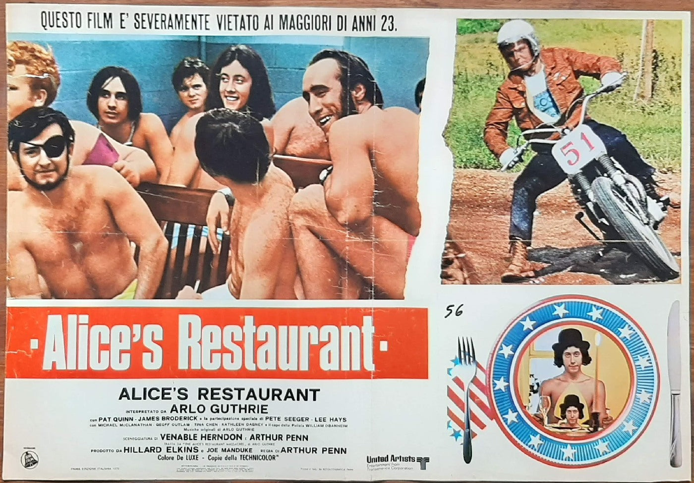 Alice's Restaurant (1969) di Arthur Penn con Arlo Guthrie, Patricia Quinn, James Broderick e-collecta