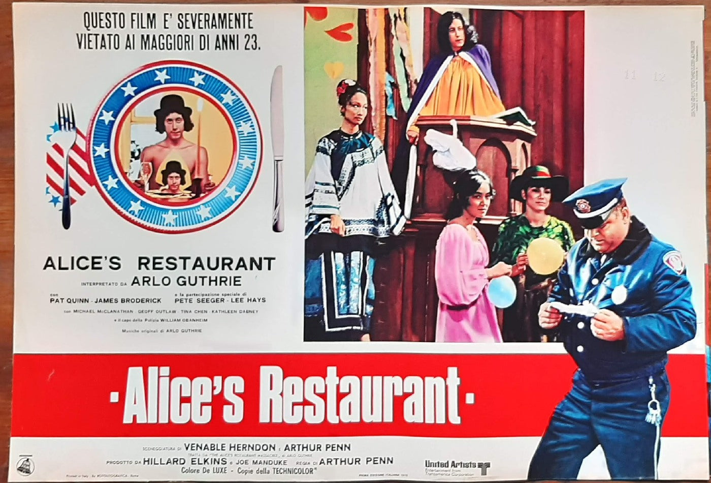 Alice's Restaurant (1969) di Arthur Penn con Arlo Guthrie, Patricia Quinn, James Broderick e-collecta