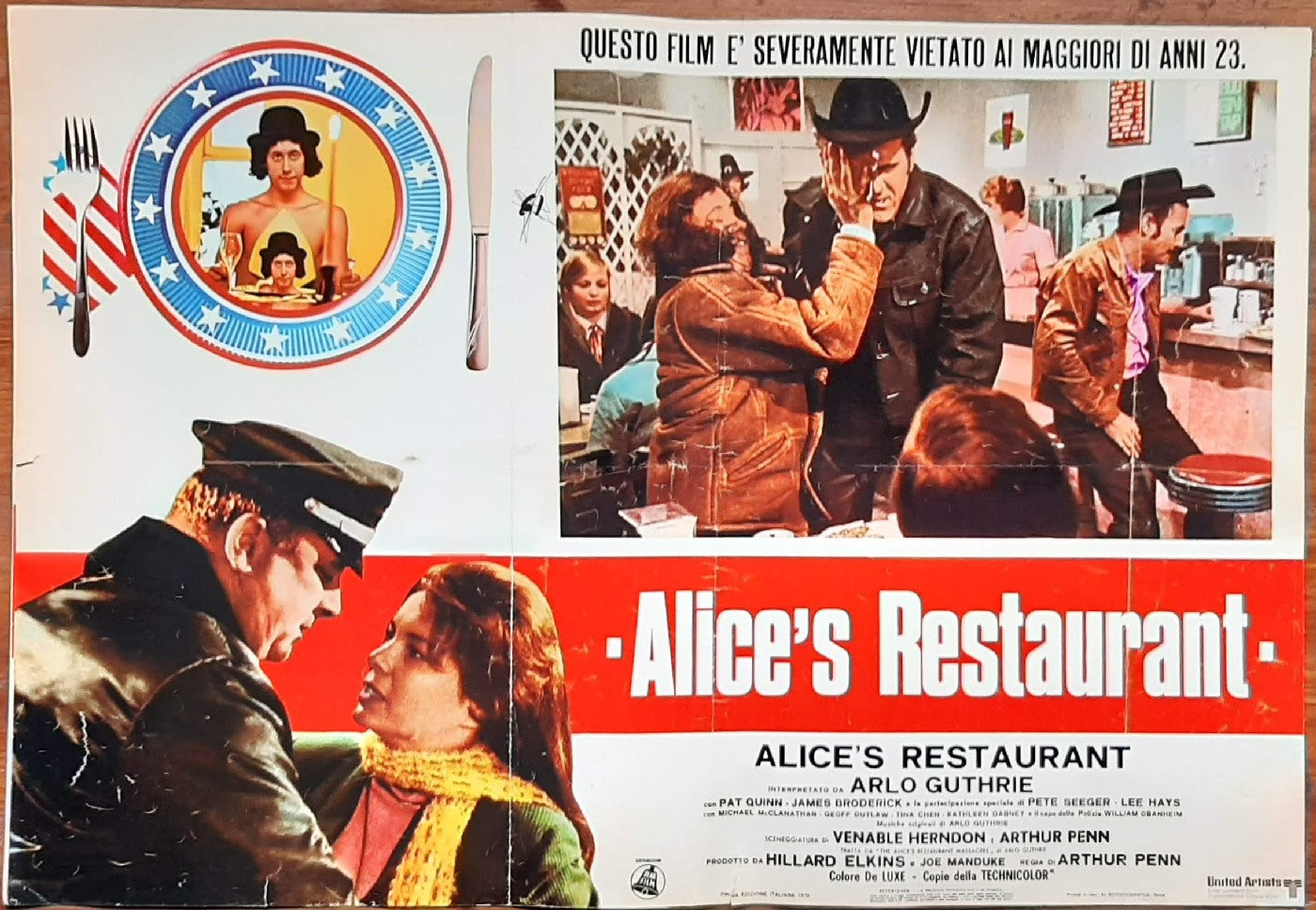 Alice's Restaurant (1969) di Arthur Penn con Arlo Guthrie, Patricia Quinn, James Broderick e-collecta