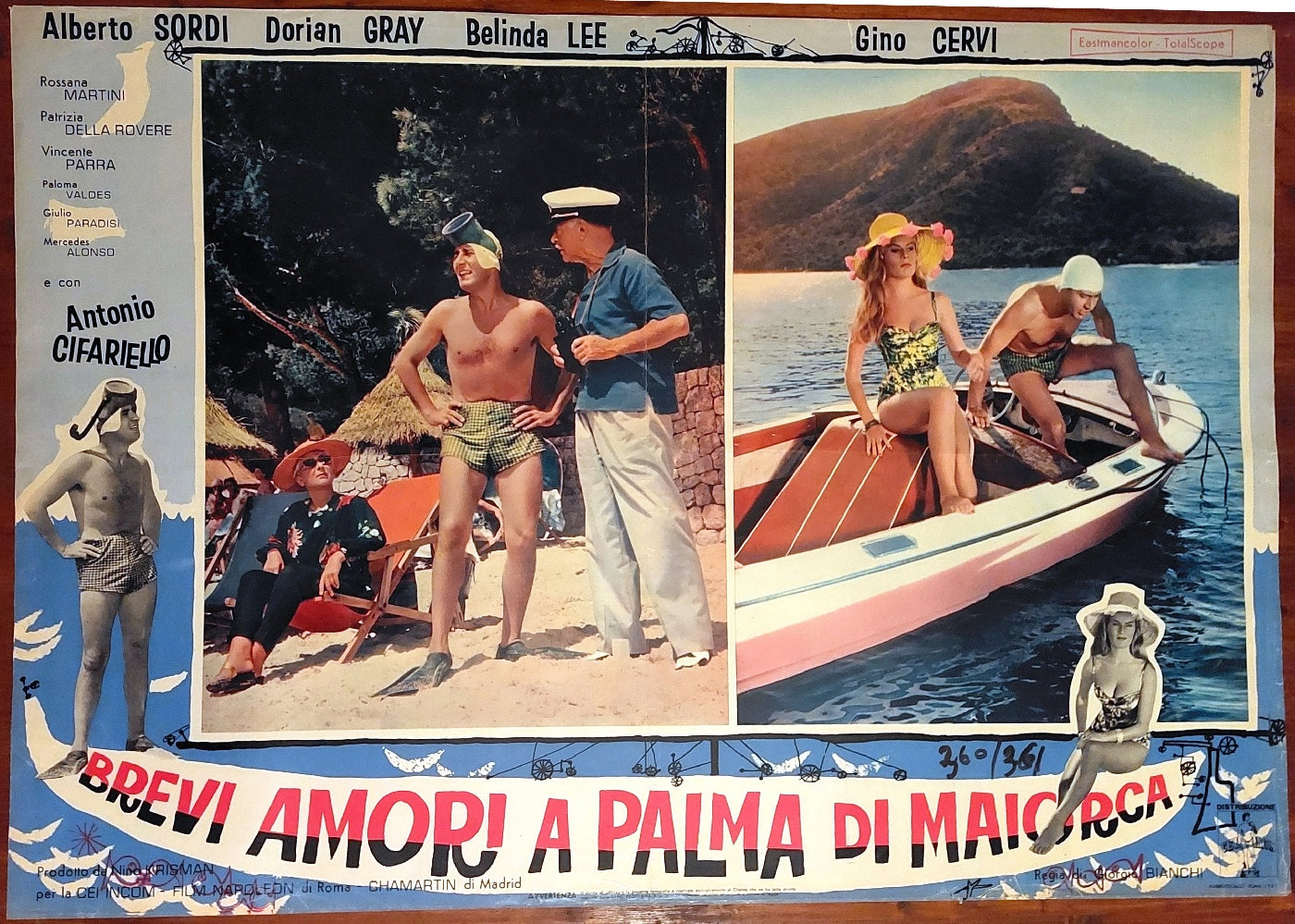 BREVI AMORI A PALMA DI MAJORCA (1961) di Giorgio Bianchi con Alberto Sordi, Dorian Gray, Belinda Lee e-collecta