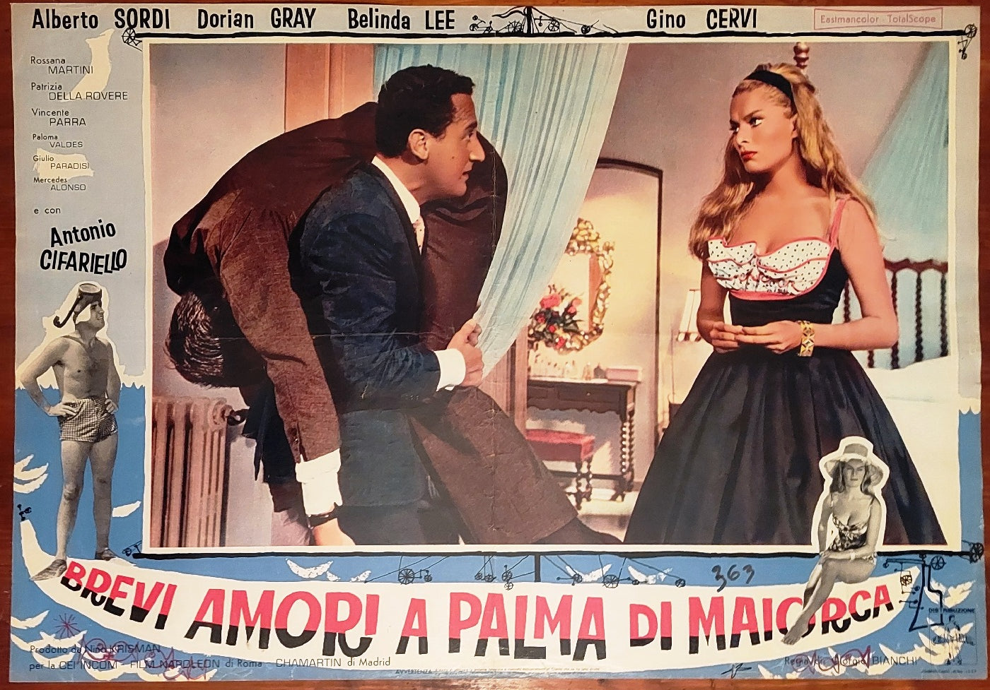 BREVI AMORI A PALMA DI MAJORCA (1961) di Giorgio Bianchi con Alberto Sordi, Dorian Gray, Belinda Lee e-collecta