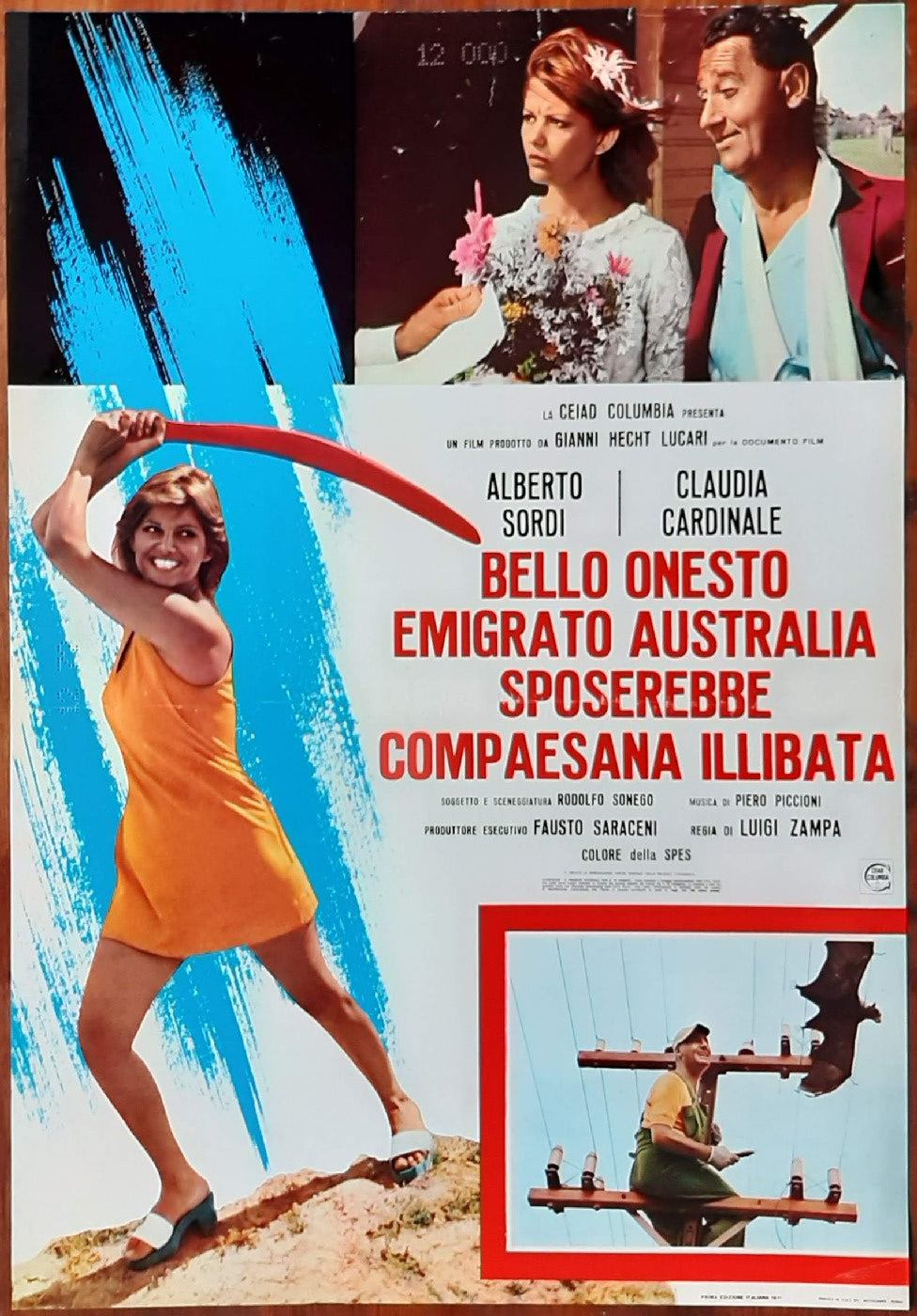 Bello onesto emigrato Australia sposerebbe compaesana illibata, 1971, di Luigi Zampa con Alberto Sordi e-collecta
