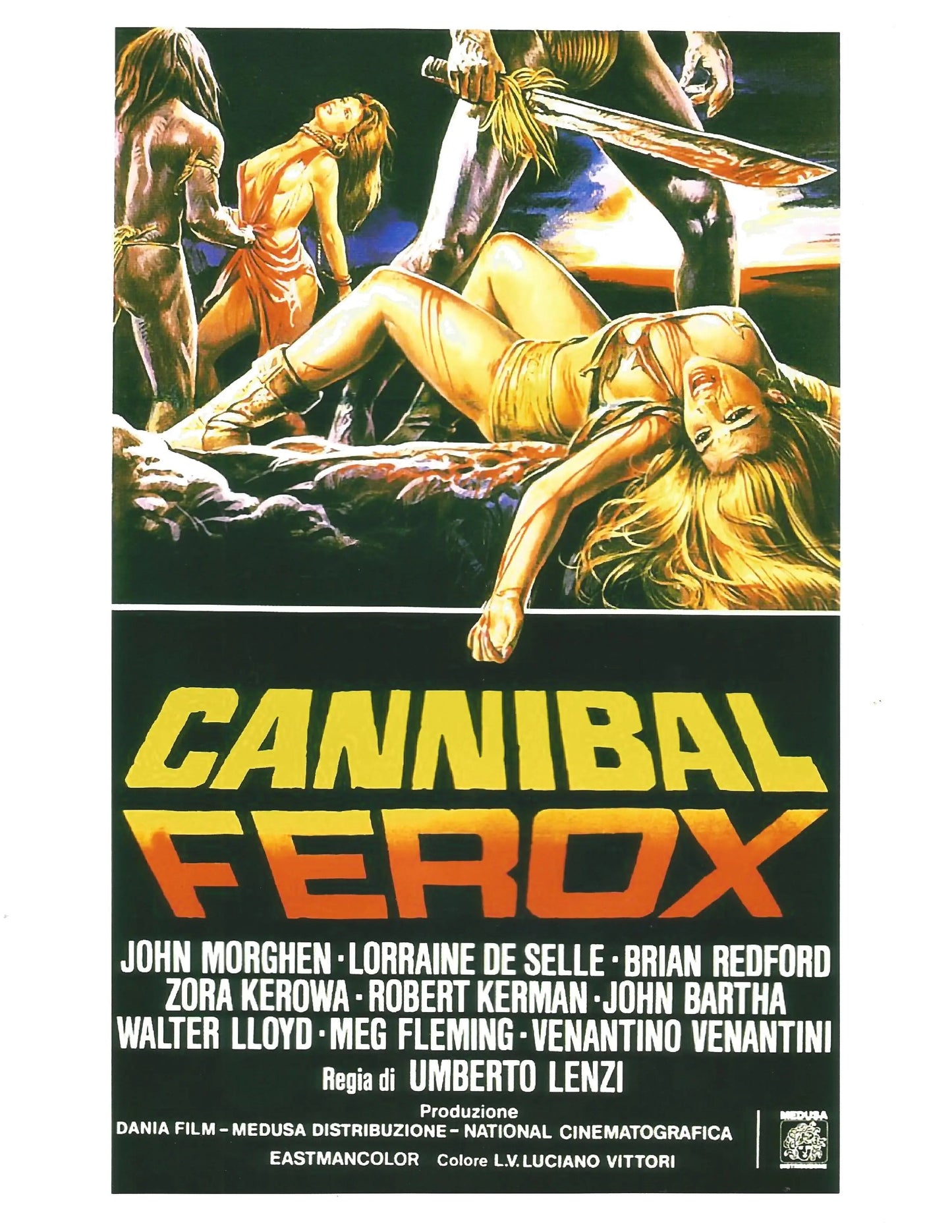 CANNIBAL FEROX (1981) di Umberto Lenzi con Giovanni Lombardo Radice, Lorraine De Selle, Danilo Mattei e-collecta