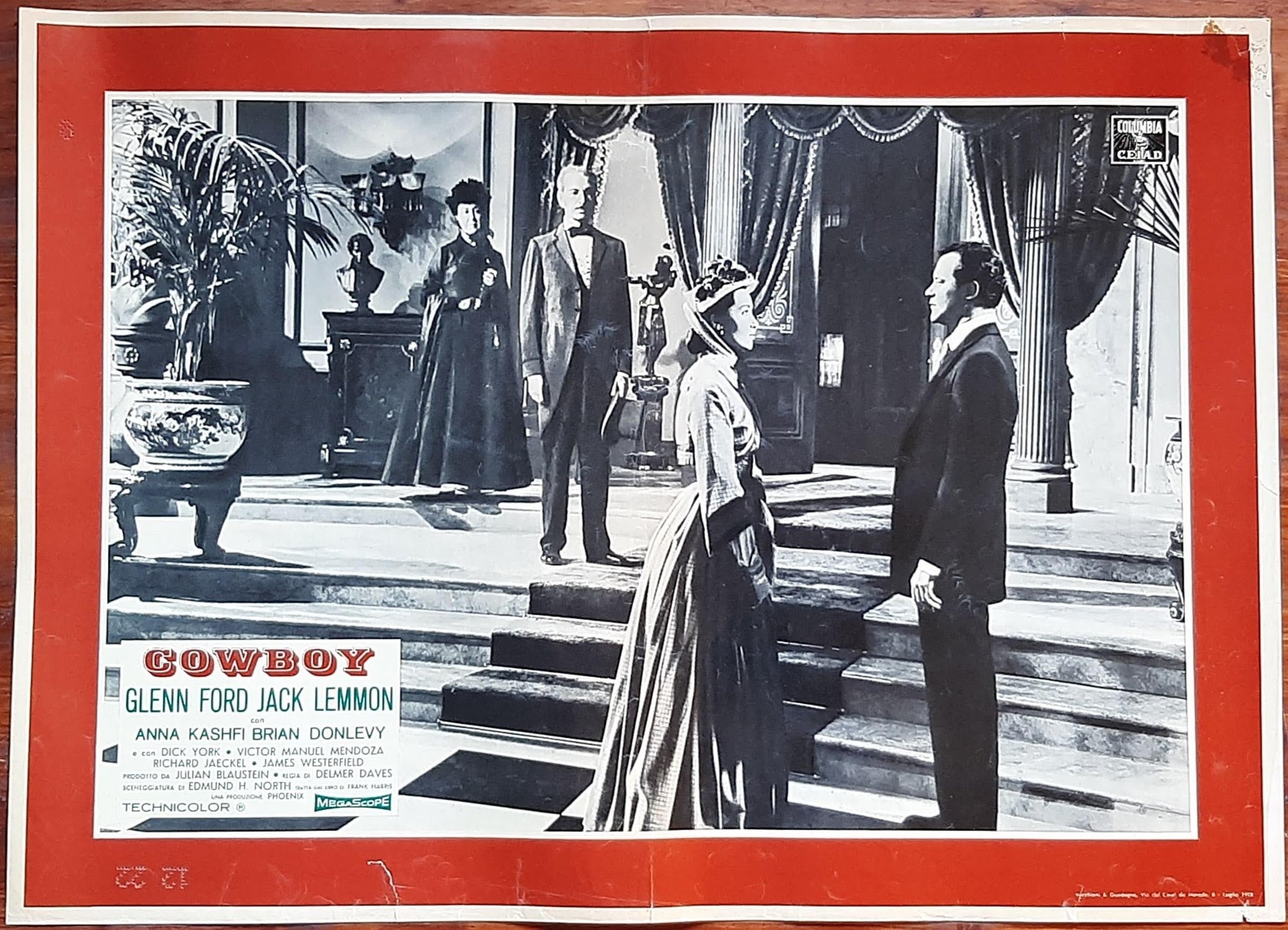 Cowboy (1958) Delmer Daves con Glenn Ford, Jack Lemmon, Anna Kashfi e-collecta