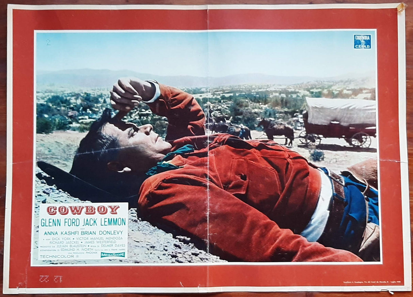 Cowboy (1958) Delmer Daves con Glenn Ford, Jack Lemmon, Anna Kashfi e-collecta