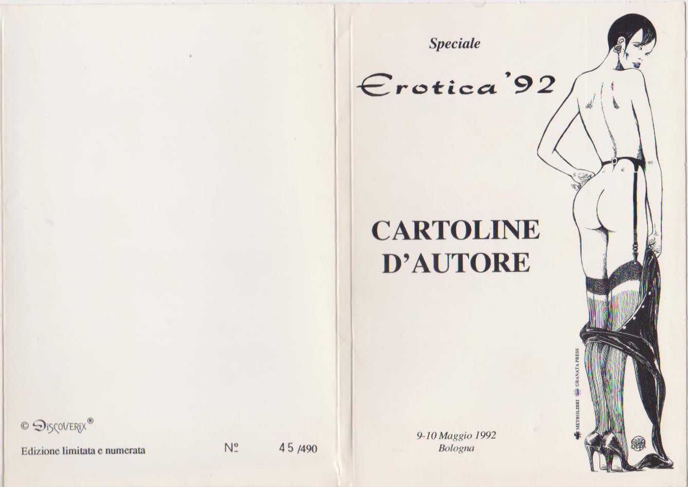 Erotica '92 Bologna, Salone dell'Erotismo - Set di 10 cartoline d'autore - edizione limitata e numerata e-collecta
