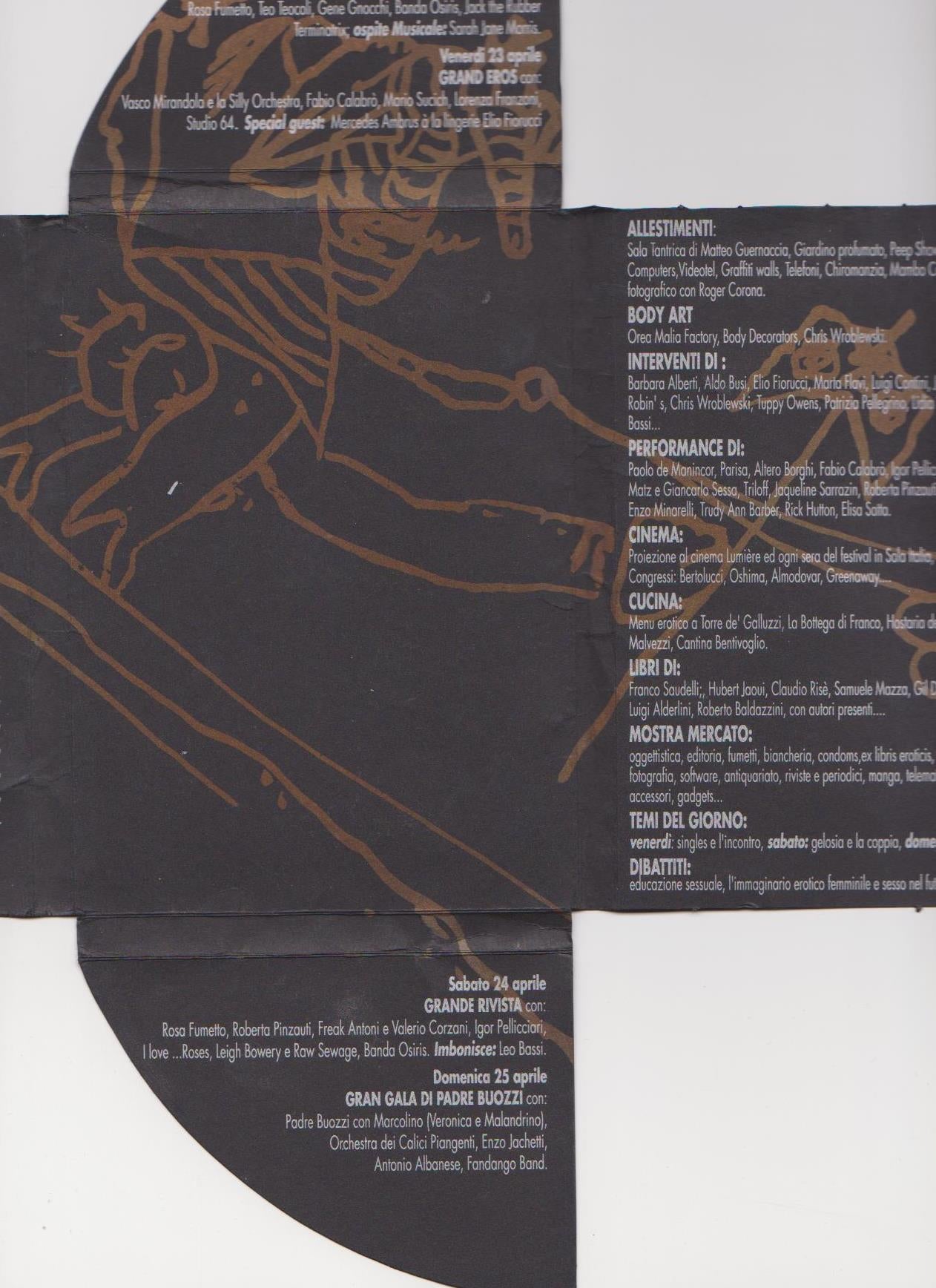 Erotica '93, Bologna Salone dell'Erotismo - Set 7 cartoline invito per discoteca Matis e-collecta