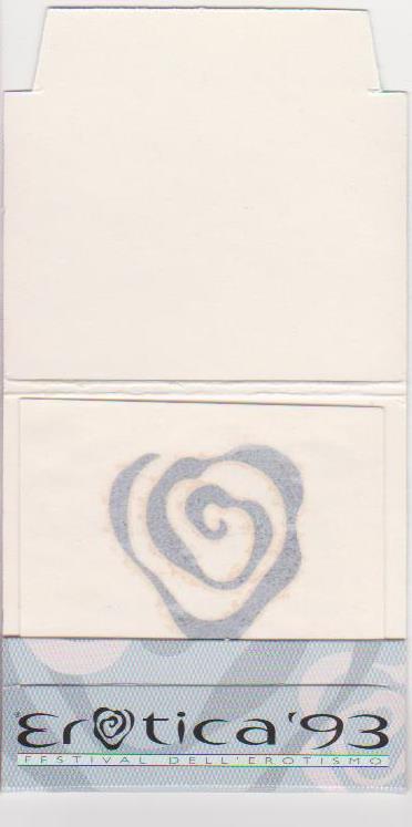 Erotica '93 Bologna, Salone dell'Erotismo - Tatuaggio trasferibile del logo di Erotica e-collecta