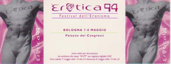 Erotica 94 Bologna, Festival dell'Erotismo - Invito valido per due persone e-collecta