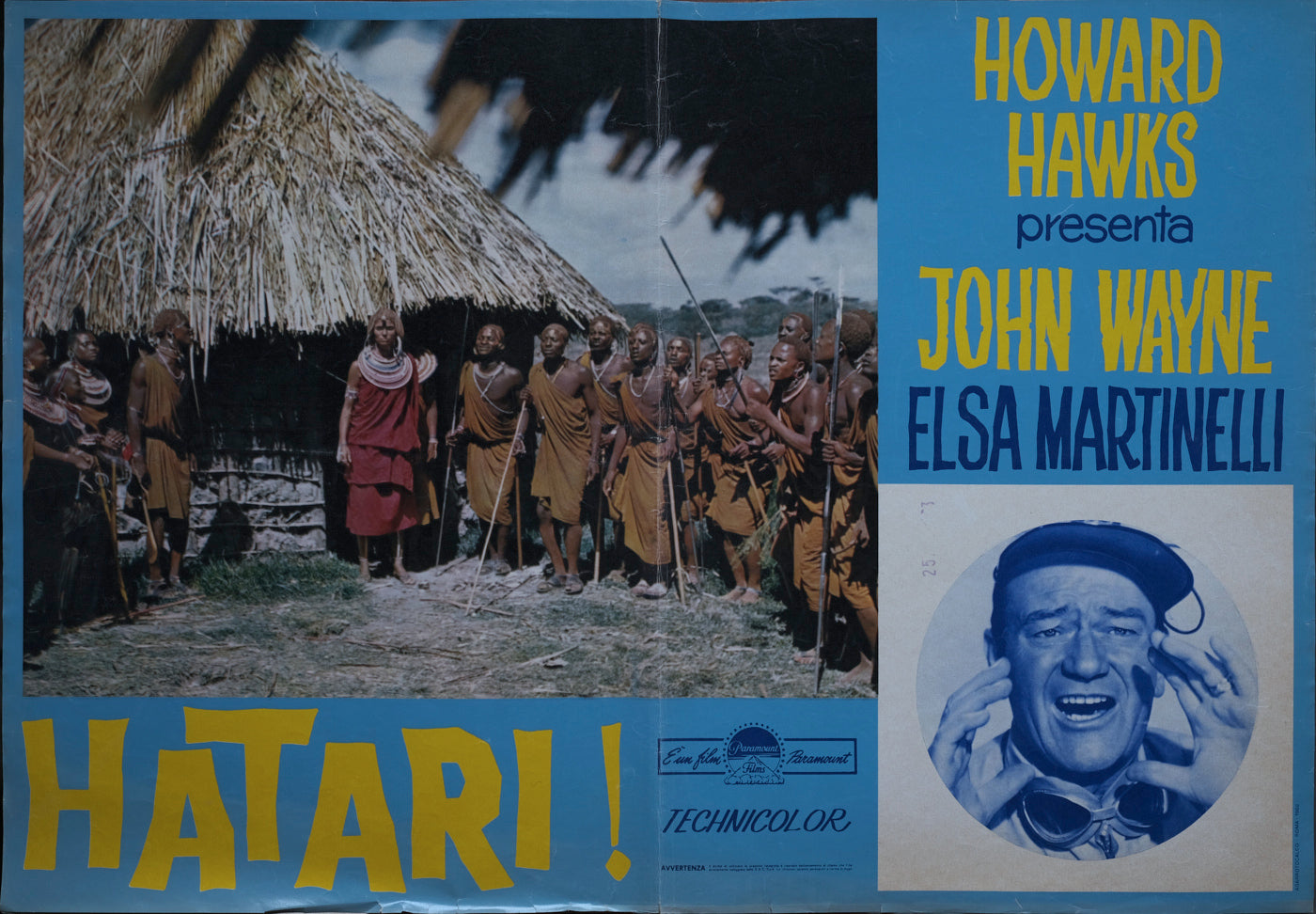 Hatari! 1962, Howard Hawks con John Wayne, Elsa Martinelli, Hardy Krüger e-collecta