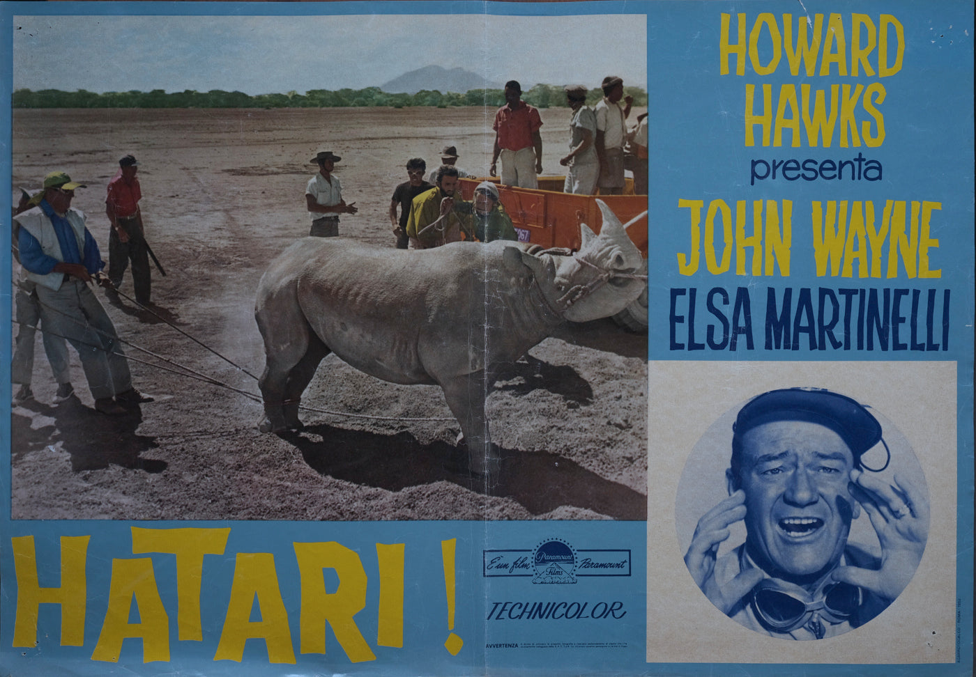 Hatari! 1962, Howard Hawks con John Wayne, Elsa Martinelli, Hardy Krüger e-collecta