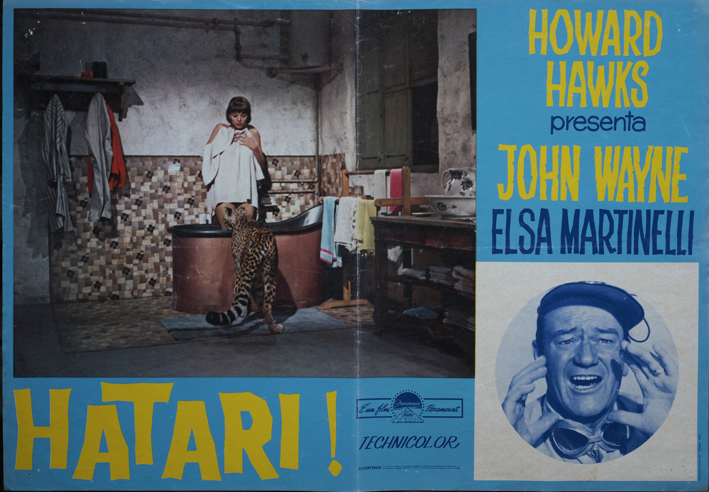 Hatari! 1962, Howard Hawks con John Wayne, Elsa Martinelli, Hardy Krüger e-collecta