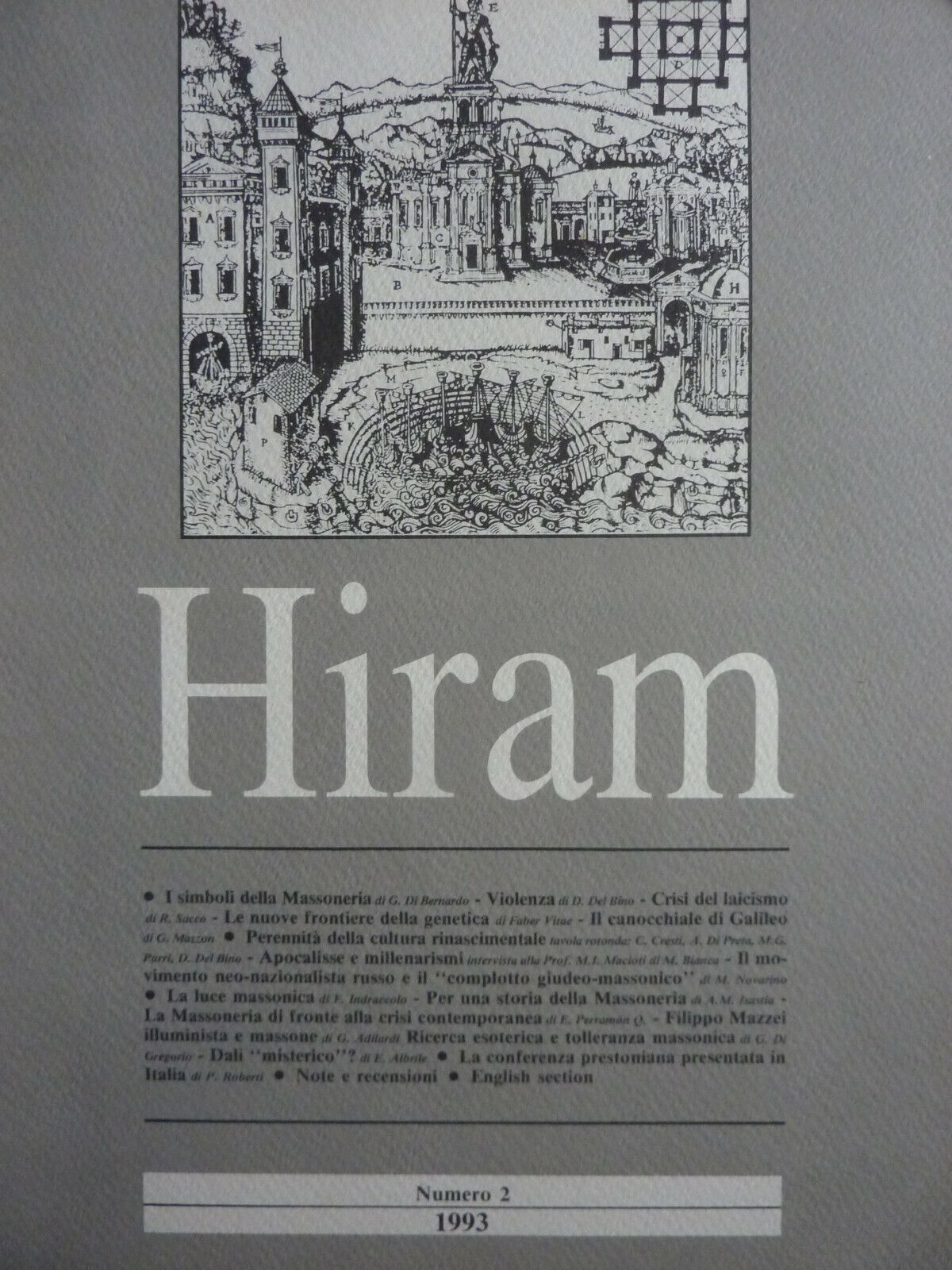 Hiram - 1993 n. 2, Editore Erasmo e-collecta