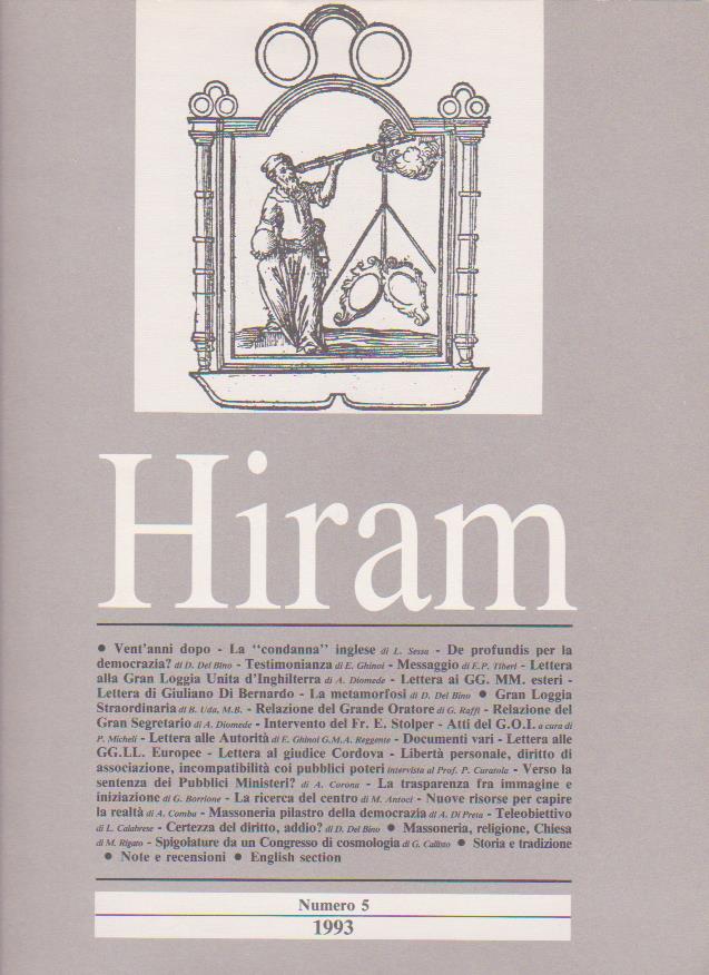 Hiram - 1993 n. 5, Editore Erasmo e-collecta