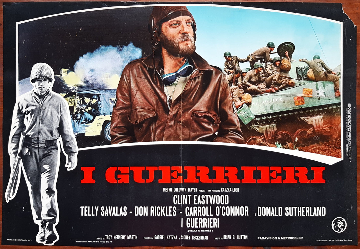 I guerrieri, Kelly's Heroes 1970 Brian G. Hutton con Clint Eastwood, Telly Savalas, Don Rickles e-collecta