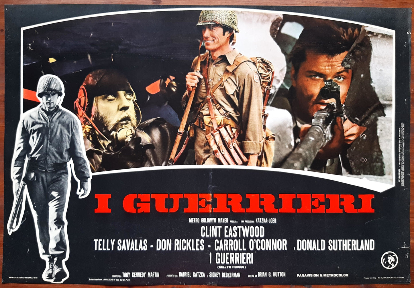 I guerrieri, Kelly's Heroes 1970 Brian G. Hutton con Clint Eastwood, Telly Savalas, Don Rickles e-collecta