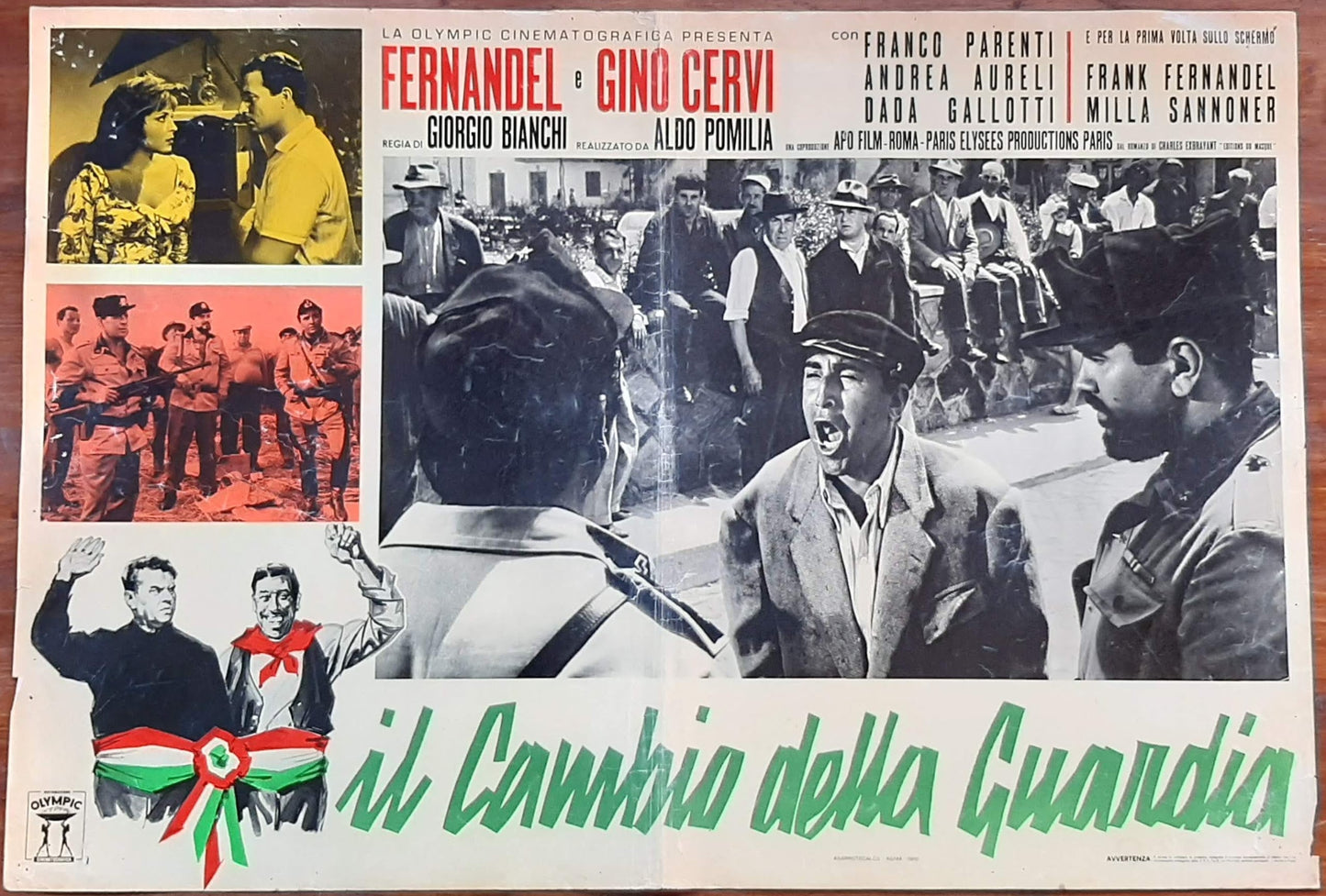 IL CAMBIO DELLA GUARDIA (1962) di Giorgio Bianchi con Fernandel, Gino Cervi, Franco Parenti e-collecta