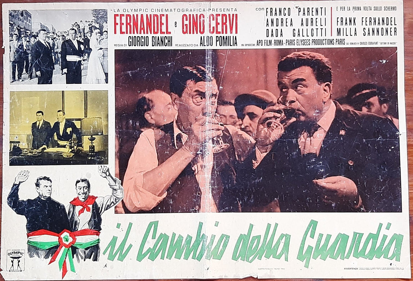 IL CAMBIO DELLA GUARDIA (1962) di Giorgio Bianchi con Fernandel, Gino Cervi, Franco Parenti e-collecta