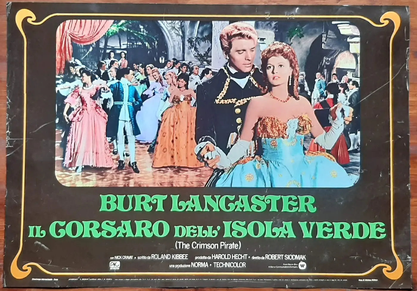 IL CORSARO DELL'ISOLA VERDE The crimson pirate (1952) di Robert Siodmak con Burt Lancaster, Eva Bartok e-collecta