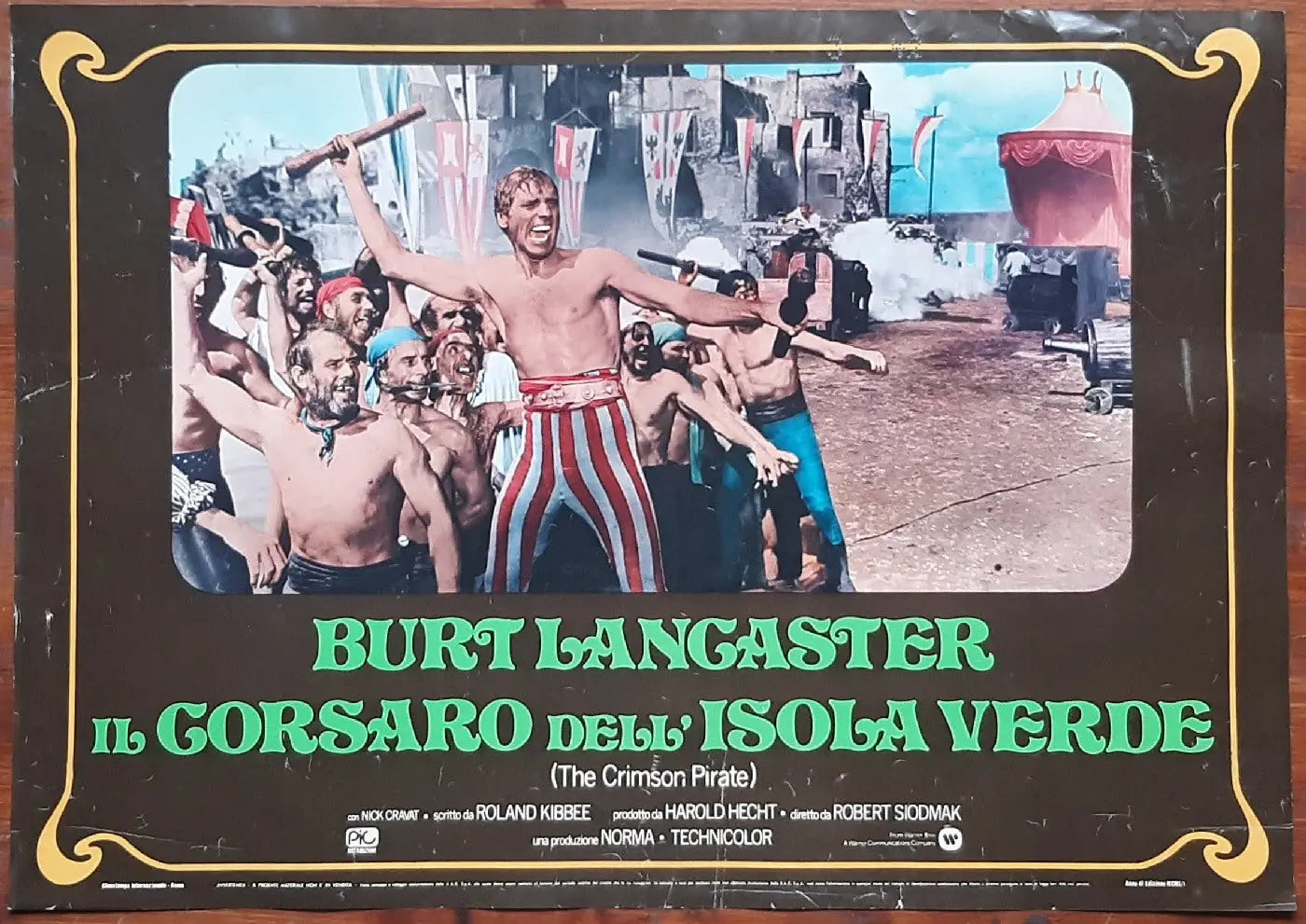 IL CORSARO DELL'ISOLA VERDE The crimson pirate (1952) di Robert Siodmak con Burt Lancaster, Eva Bartok e-collecta