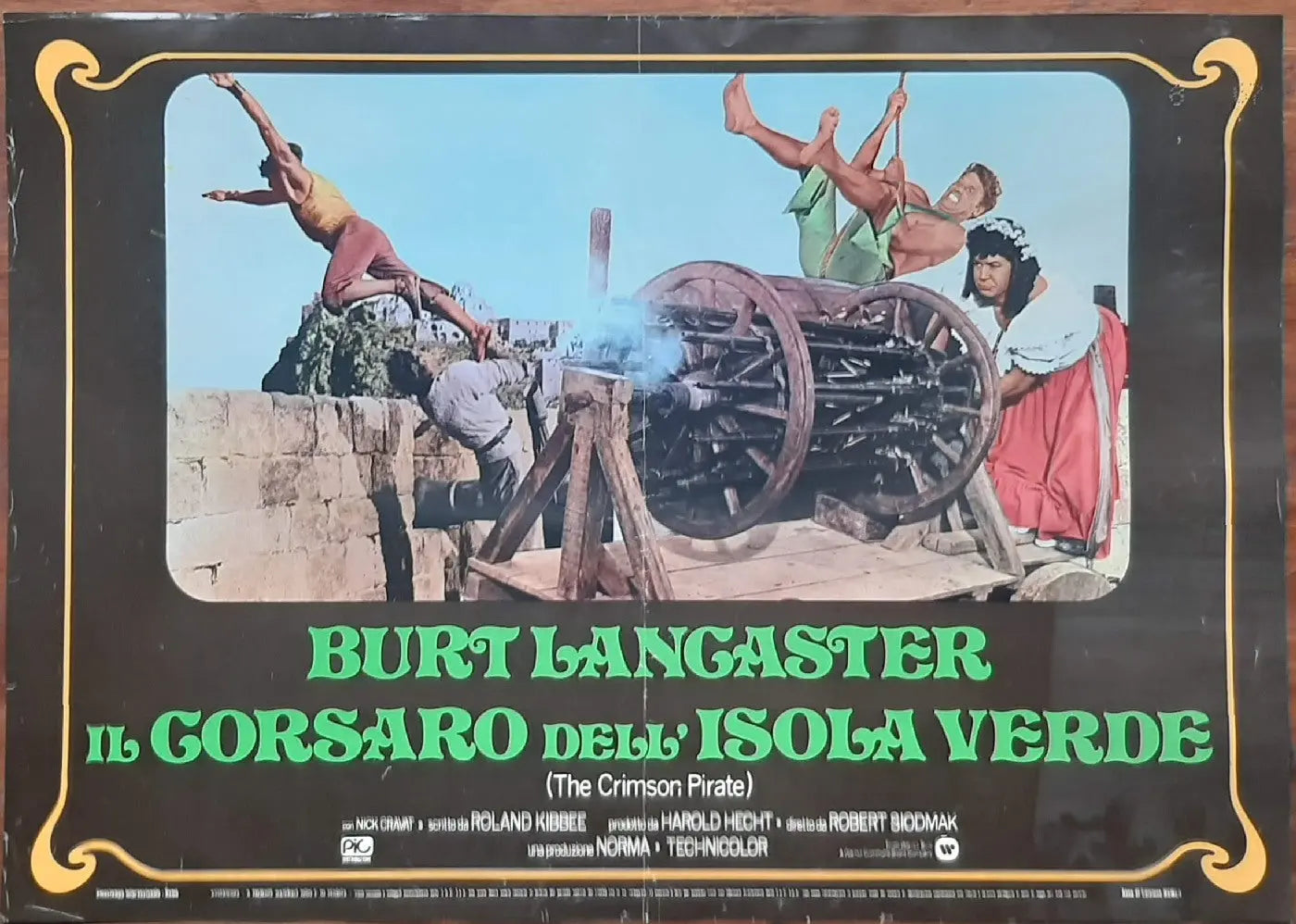 IL CORSARO DELL'ISOLA VERDE The crimson pirate (1952) di Robert Siodmak con Burt Lancaster, Eva Bartok e-collecta