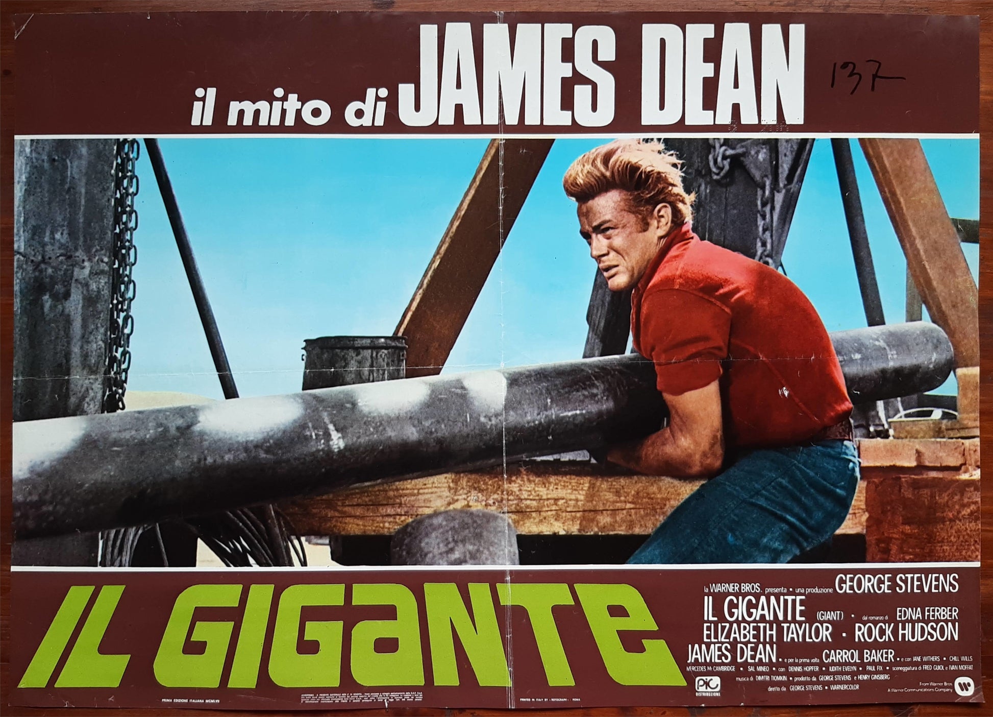 Il Gigante, Giant, 1956 George Stevens con Elizabeth Taylor, Rock Hudson, James Dean e-collecta