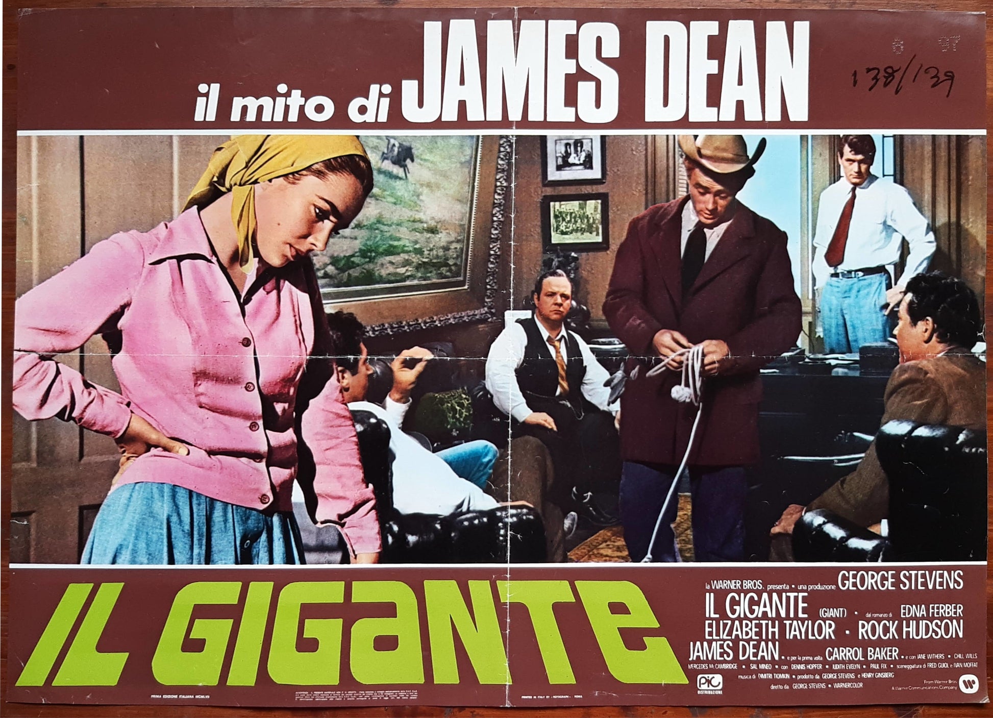 Il Gigante, Giant, 1956 George Stevens con Elizabeth Taylor, Rock Hudson, James Dean e-collecta