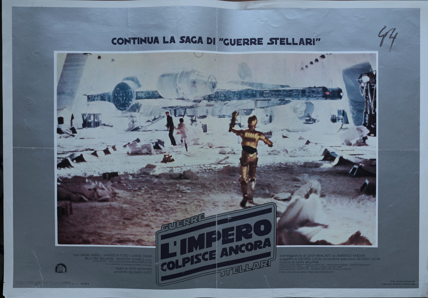 L'Impero colpisce ancora, The Empire Strikes Back, 1980, Irvin Kershner con Mark Hamill, Harrison Ford, Carrie Fisher e-collecta