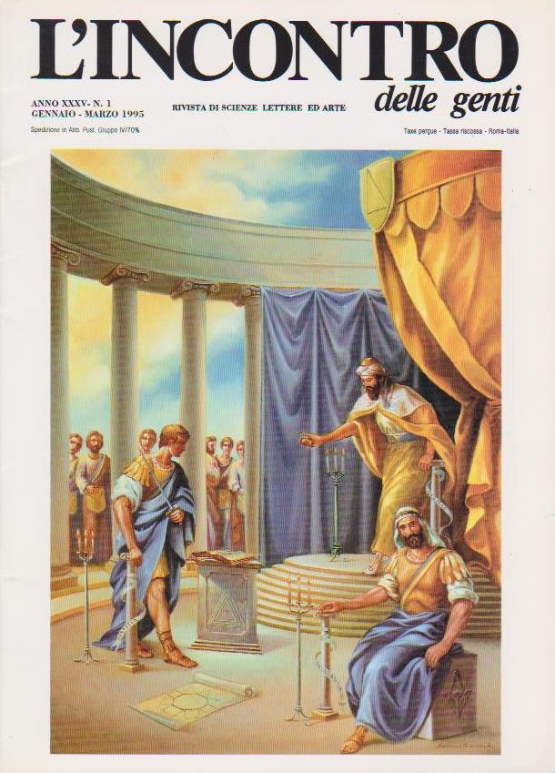 L'Incontro delle genti, anno XXXV n. 1 gennaio marzo 1995, Rivista di scienze, lettere ed arte e-collecta