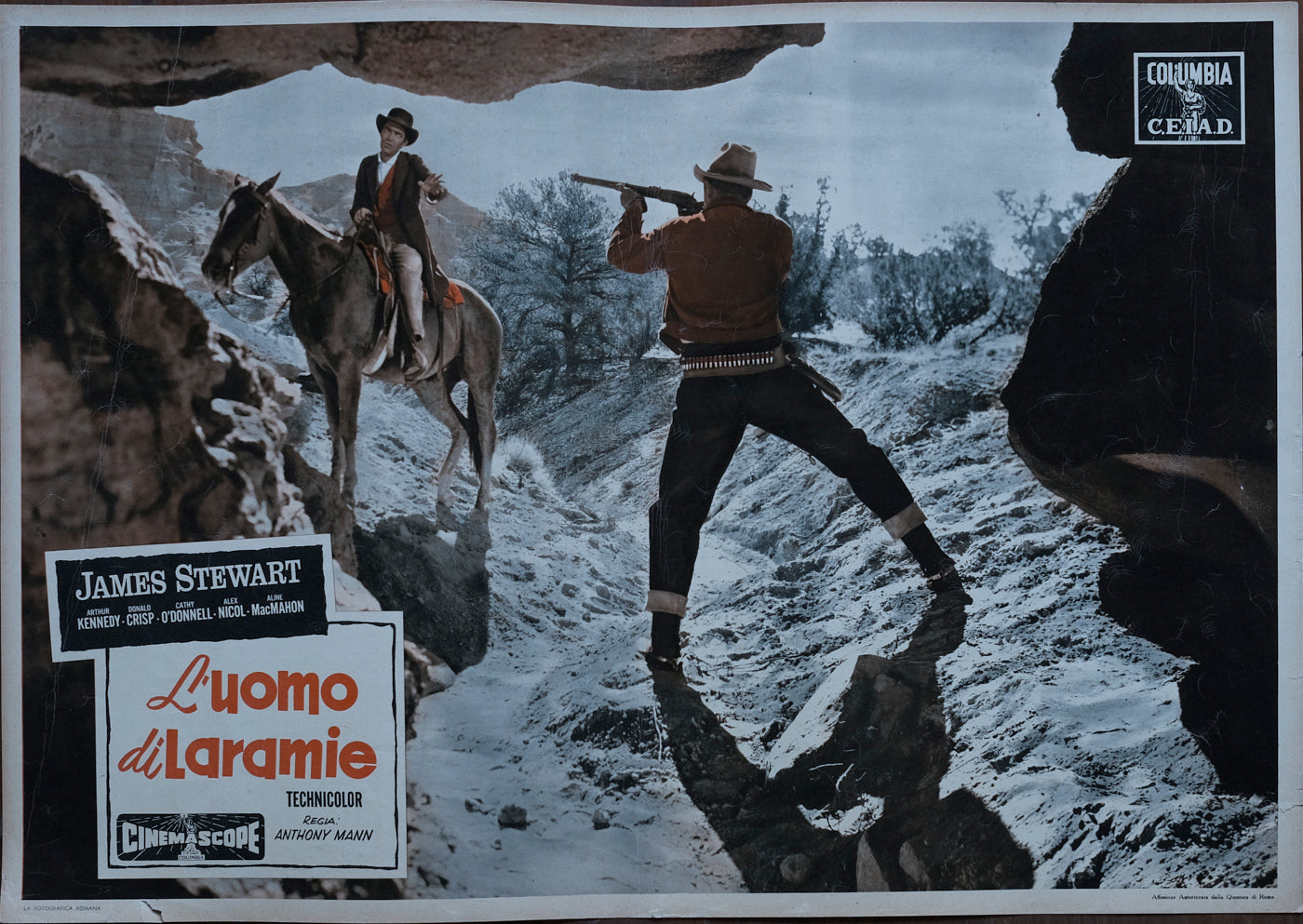 L'uomo di Laramie, The Man from Laramie, 1955, Anthony Mann con James Stewart, Arthur Kennedy, Donald Crisp e-collecta