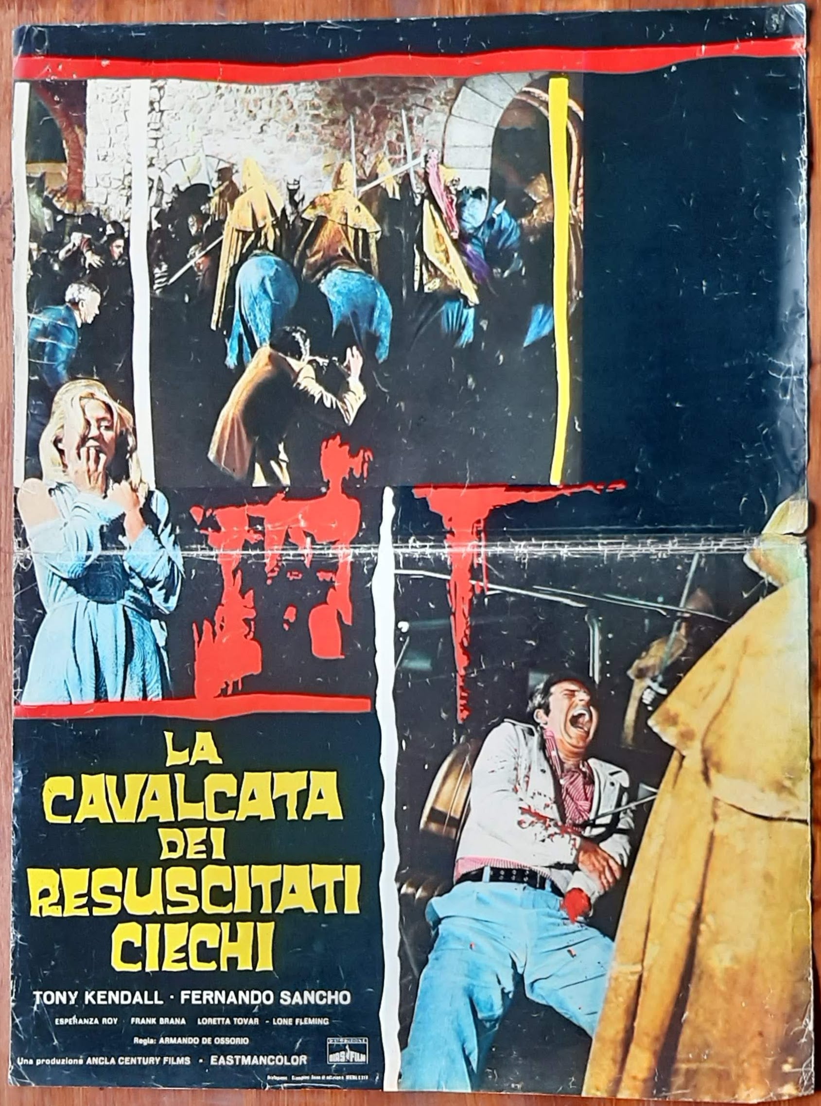La cavalcata dei resuscitati ciechi, El ataque de los muertos sin ojos, Amando de Ossorio con Tony Kendall, Fernando Sancho, Esperanza Roy e-collecta