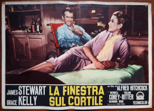 La finestra sul cortile, Rear Window, 1954, Alfred Hitchcock con James Stewart, Grace Kelly, Wendell Corey e-collecta