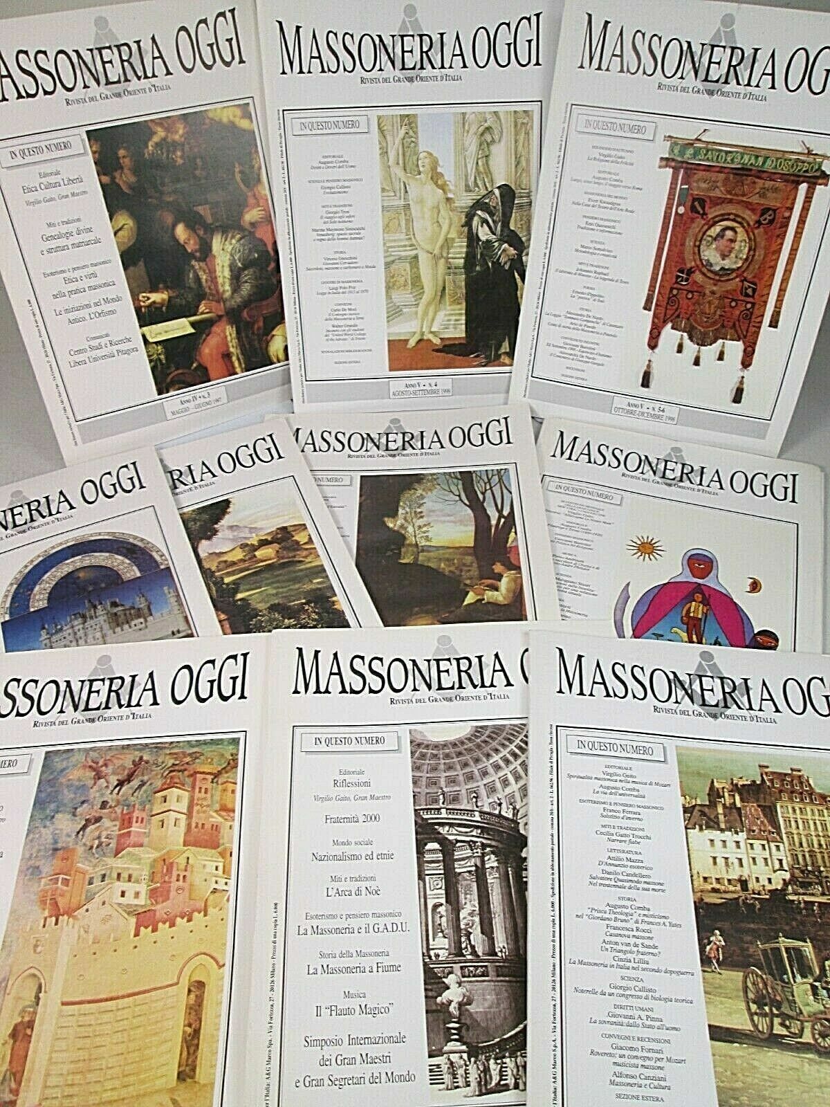 Massoneria Oggi, Rivista del Grande Oriente d'Italia, vari numeri 1994/1998 e-collecta