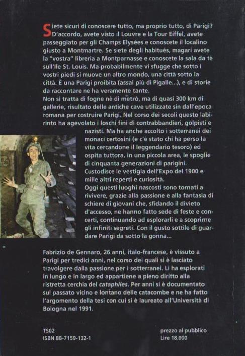 Parigi sotterranea. Dove il turista non potrebbe andare, Fabrizio de Gennaro, 1992 e-collecta