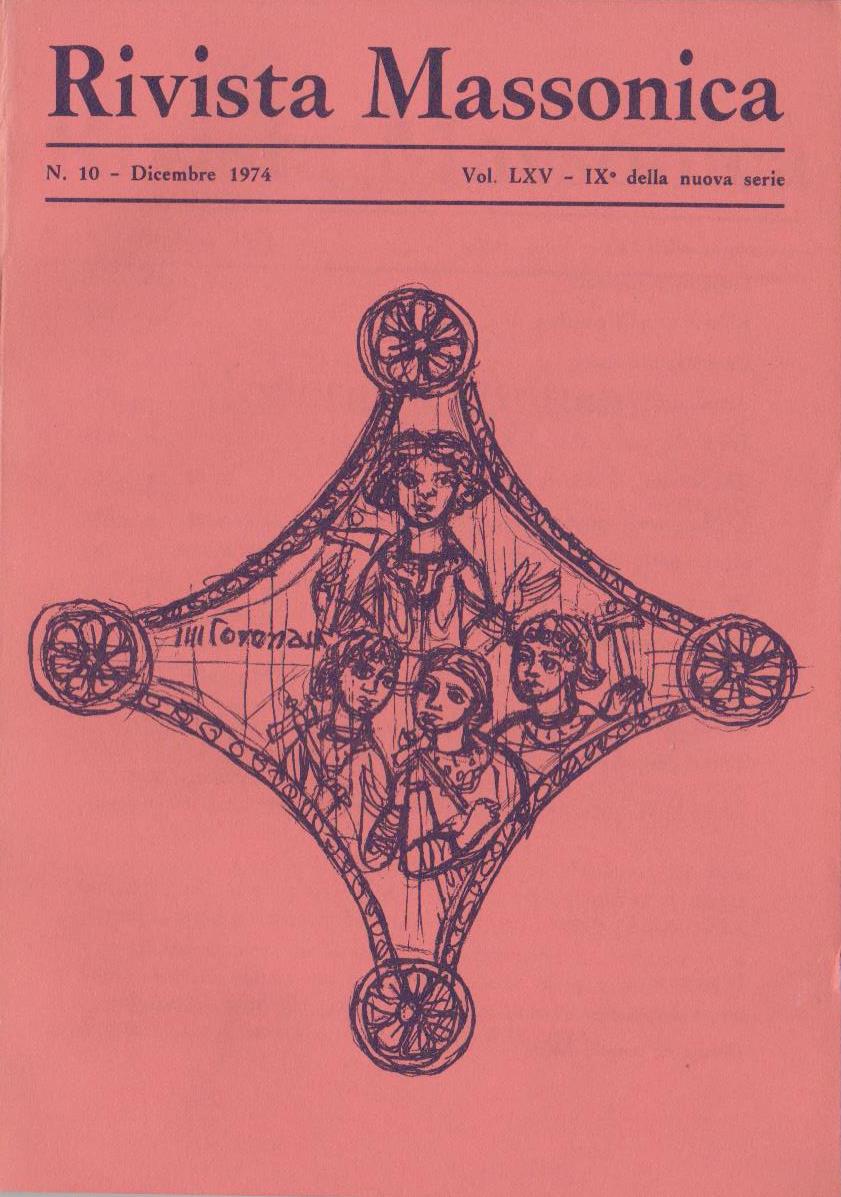 Rivista Massonica - 1974 - n. 10 - dicembre - Vol. LXV - IX della nuova serie - Editore Erasmo e-collecta