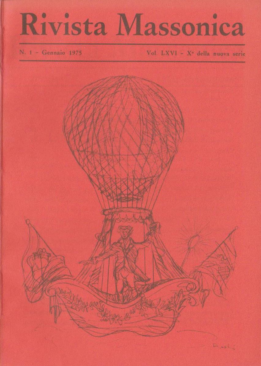 Rivista Massonica - 1975 - n. 1 - gennaio - Vol. LXVI - X della nuova serie - Editore Erasmo e-collecta