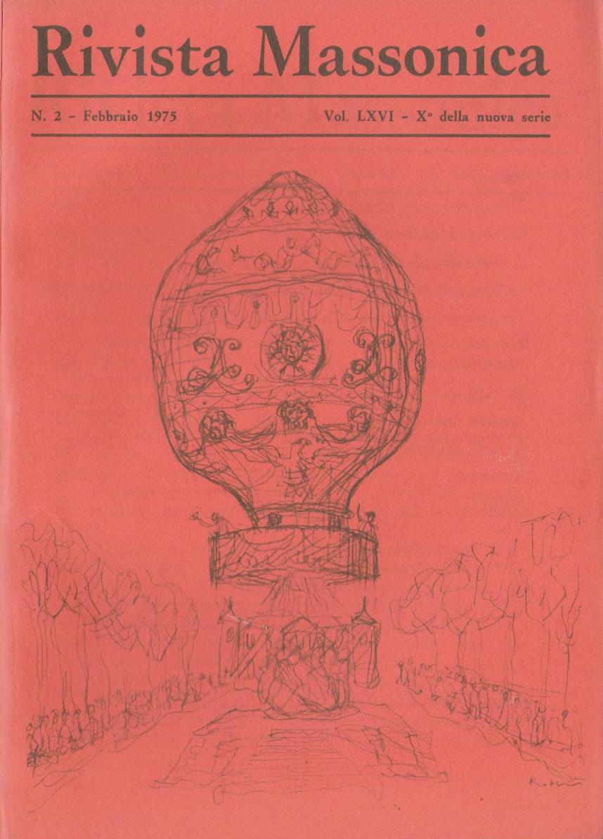 Rivista Massonica - 1975 - n. 2 - gennaio - Vol. LXVI - X della nuova serie - Editore Erasmo e-collecta
