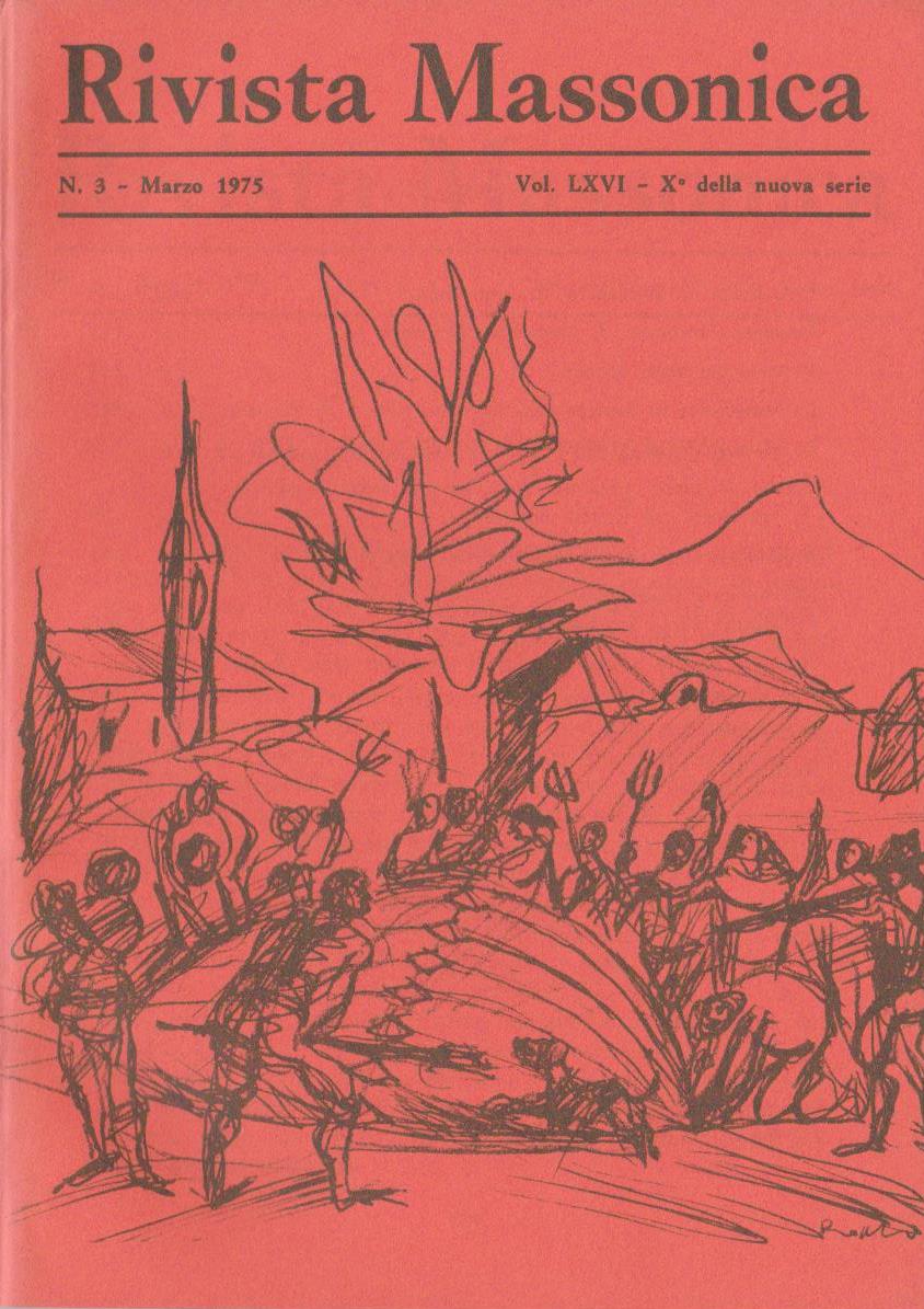 Rivista Massonica - 1975 - n. 3 - marzo - Vol. LXVI - X della nuova serie - Editore Erasmo e-collecta