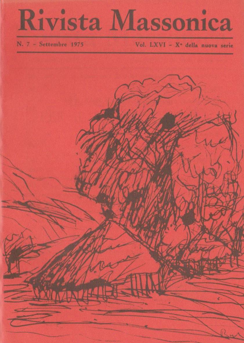 Rivista Massonica - 1975 - n. 7 - settembre - Vol. LXVI - X della nuova serie - Editore Erasmo e-collecta