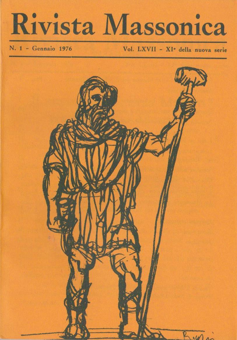 Rivista Massonica - 1976 - n. 1 - gennaio - Vol. LXVII- XI della nuova serie - Editore Erasmo e-collecta