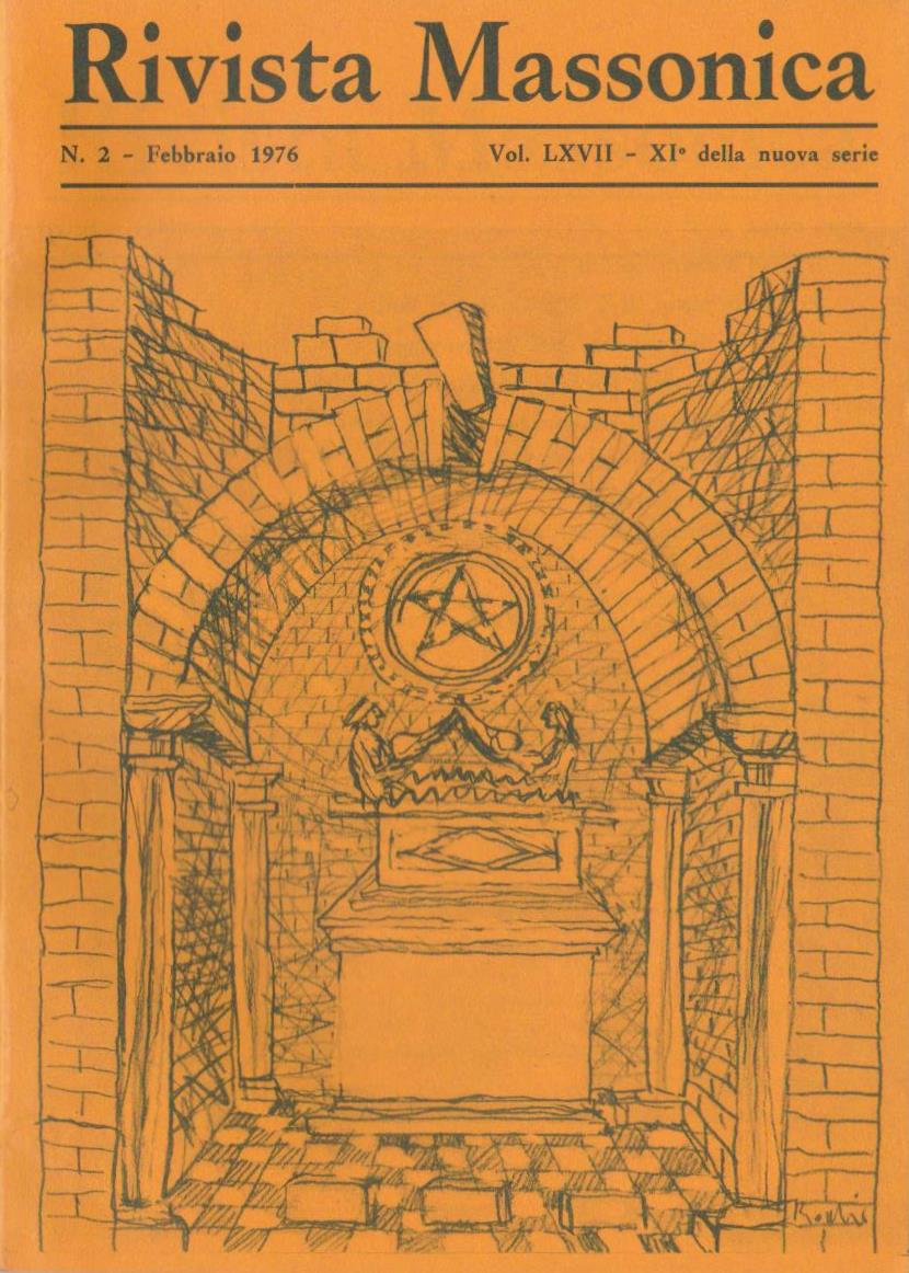 Rivista Massonica - 1976 - n. 2 - febbraio - Vol. LXVII- XI della nuova serie - Editore Erasmo e-collecta