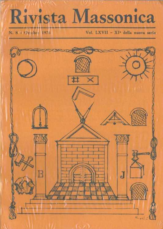Rivista Massonica - 1976 - n. 8 - ottobre - Vol. LXVII - XI della nuova serie - Editore Erasmo e-collecta
