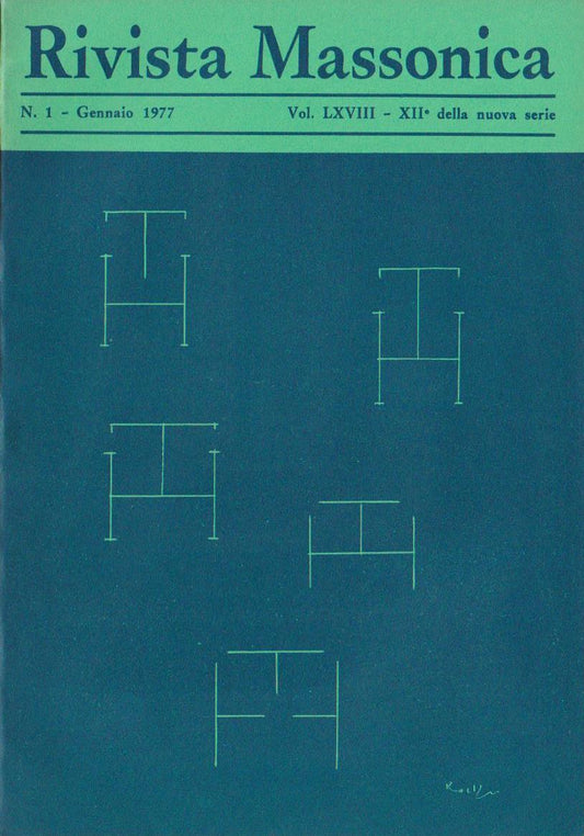 Rivista Massonica - 1977 - n. 1 - gennaio - Vol. LXVIII- XII della nuova serie - Editore Erasmo e-collecta