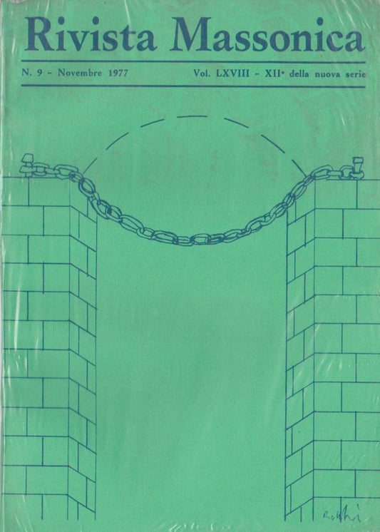 Rivista Massonica - 1977 - n. 9 - novembre - Vol. LXVIII - XII della nuova serie - Editore Erasmo e-collecta