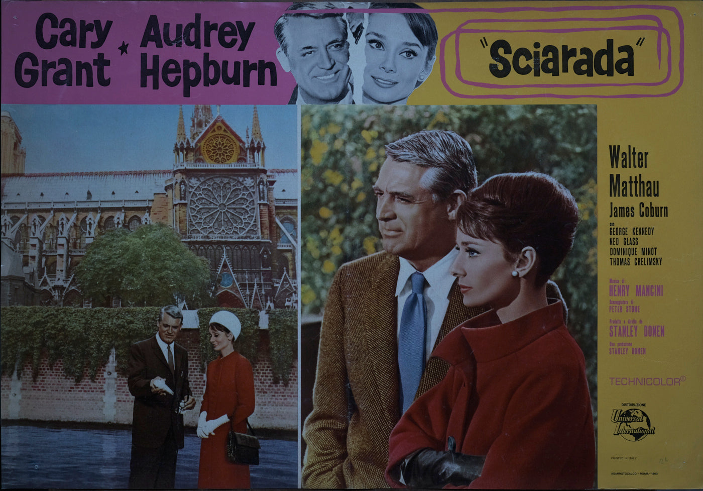 Sciarada, Charade, 1963 Stanley Donen con Cary Grant, Audrey Hepburn, Walter Matthau e-collecta