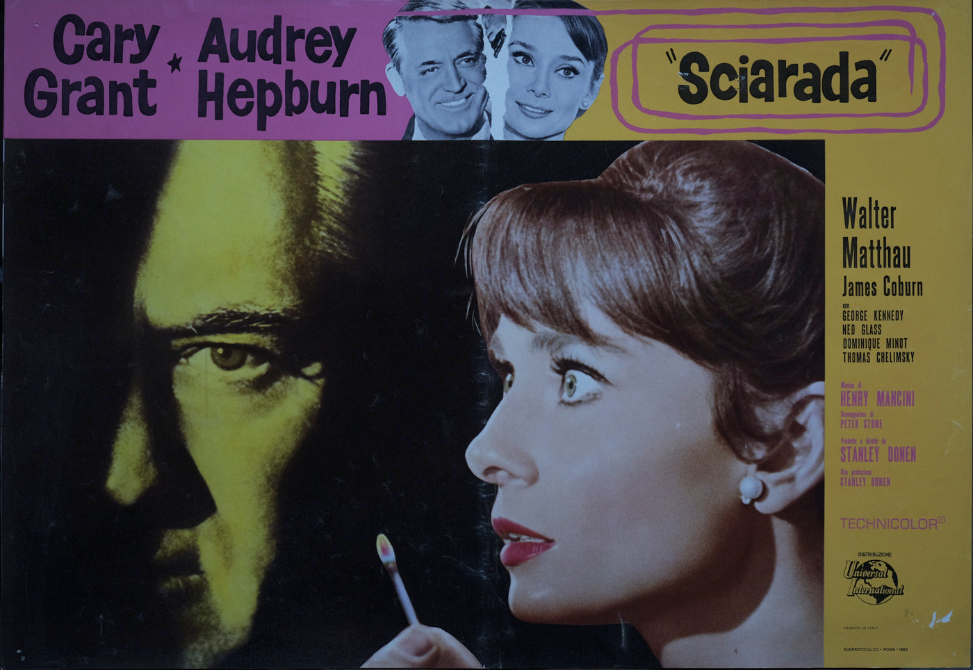 Sciarada, Charade, 1963 Stanley Donen con Cary Grant, Audrey Hepburn, Walter Matthau e-collecta
