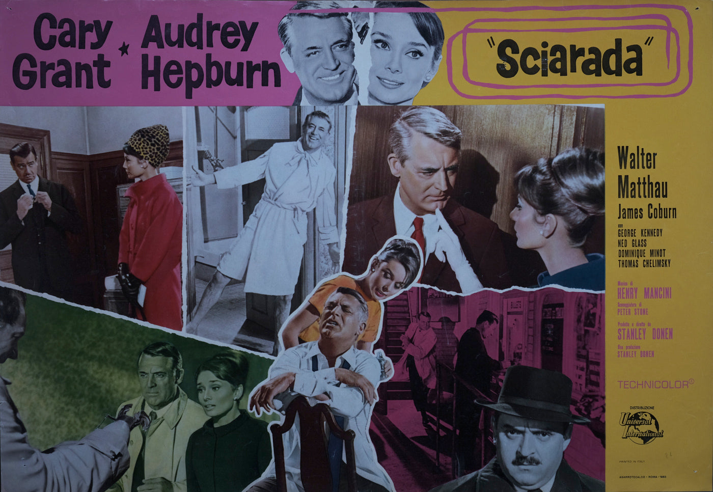 Sciarada, Charade, 1963 Stanley Donen con Cary Grant, Audrey Hepburn, Walter Matthau e-collecta